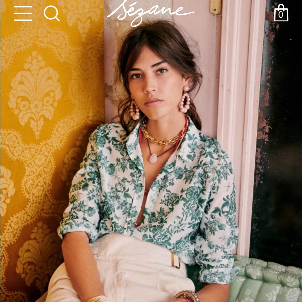 Sezane botanical green pierro 38